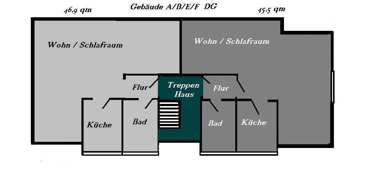 Etagenwohnung Bergkamen Oberaden - 1 Zimmer, 47 m&sup2;, 360&euro; | Angebot:25262473