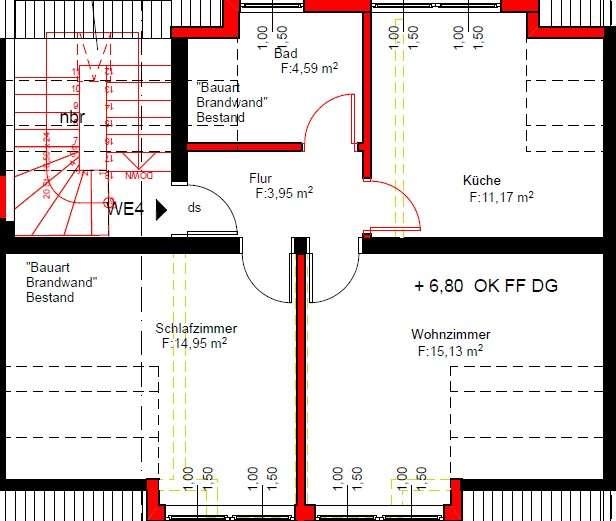 Etagenwohnung Hamm Bockum - 2 Zimmer, 50 m&sup2;, 650&euro; | Angebot:26180128