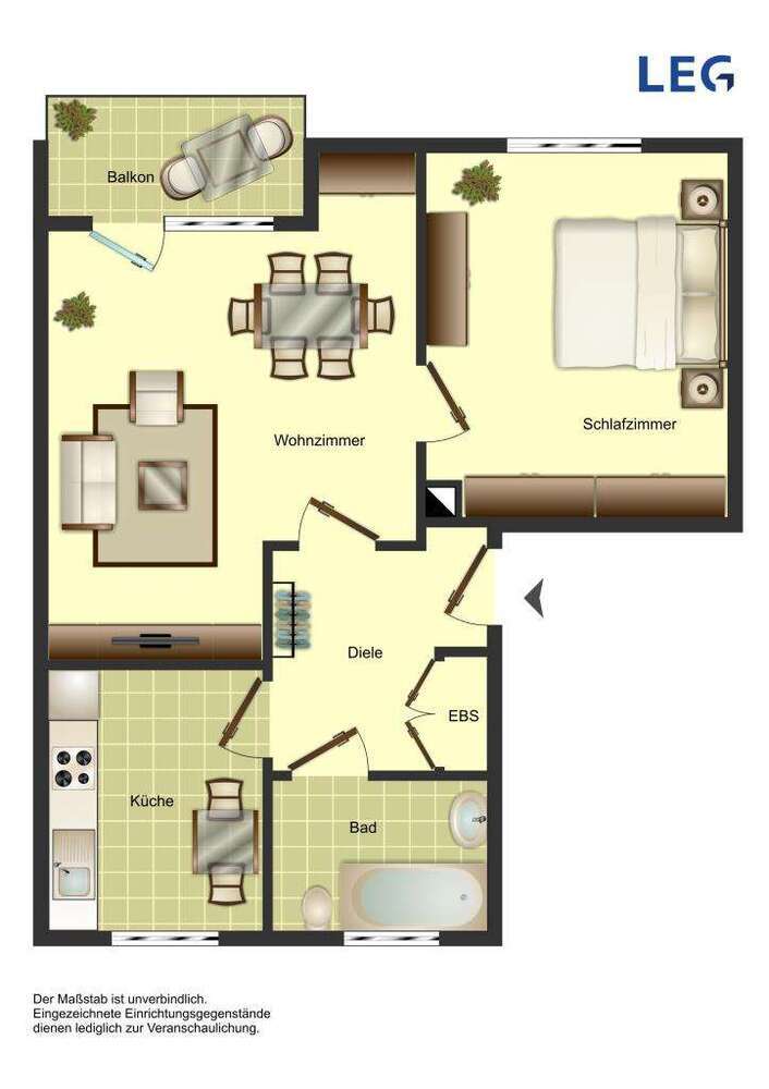 Wohnung zum Mieten in Unna 369,56 € 50.28 m²