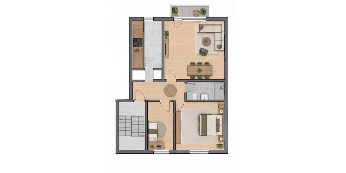 Etagenwohnung Kamen - 3.5 Zimmer, 78 m&sup2;, 117.500&euro; | Angebot:27112053