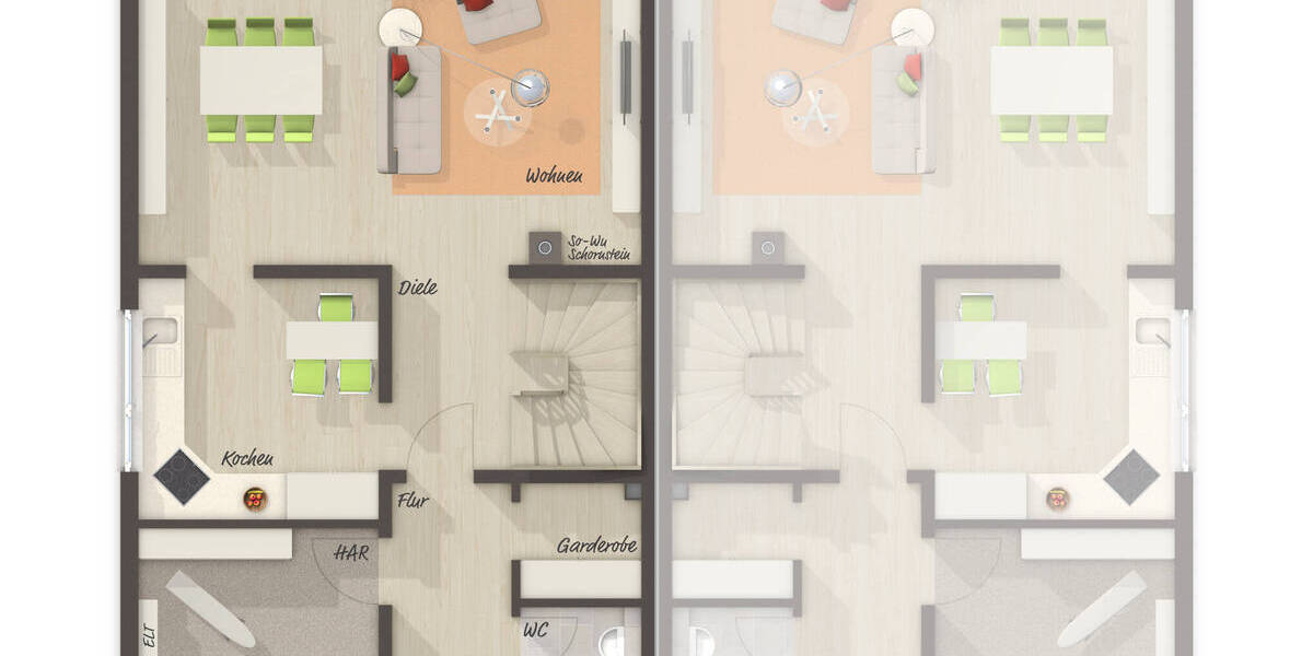 Mehrfamilienhaus, Wohnhaus Bönen Bramey-Lenningsen - 4 Zimmer, 125 m&sup2;, 387.971&euro; | Angebot:25681214