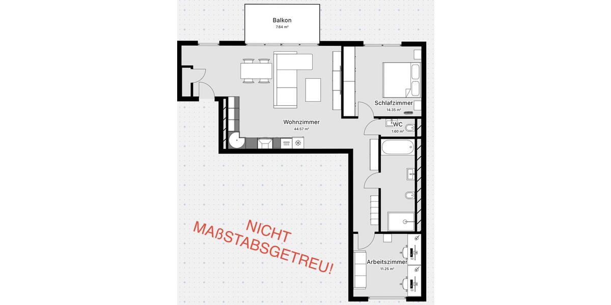 Etagenwohnung Dortmund Brackel - 3 Zimmer, 94 m&sup2;, 1.840&euro; | Angebot:25433406