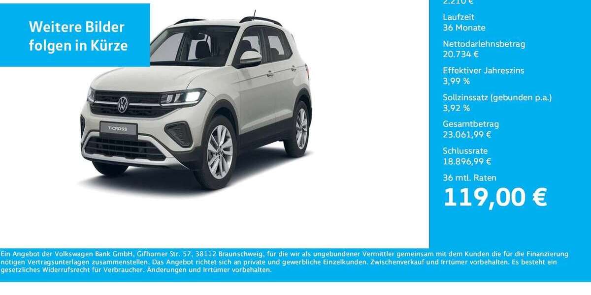 VW T-Cross 1.525 km 22.944 &euro; Bergkamen 59192