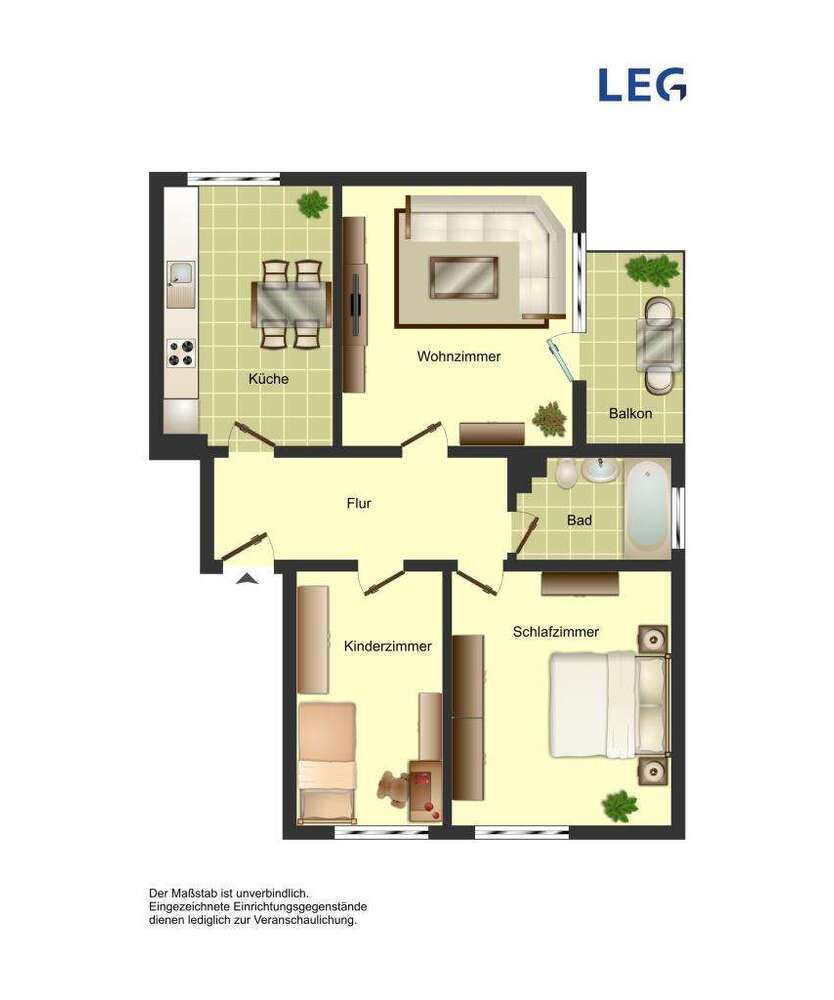 Wohnung zum Mieten in Bergkamen 479 € 63 m²