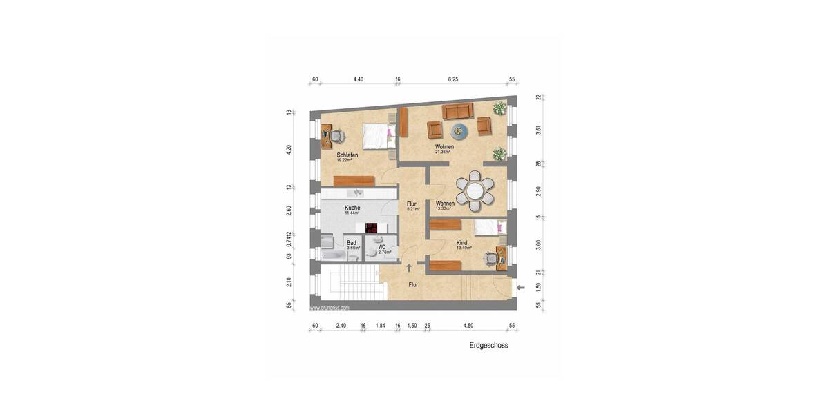Etagenwohnung Ahlen Innenstadt - 3 Zimmer, 95 m&sup2;, 166.250&euro; | Angebot:26435894