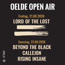 Oelde Open Air 2026 - Beyond the Black + Callejon + Rising Insane 22.08.2026 Sparkassen-Waldbühne