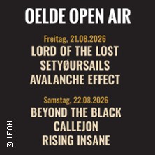 Oelde Open Air 2026 - Beyond the Black + Callejon + Rising Insane 22.08.2026 Sparkassen-Waldbühne