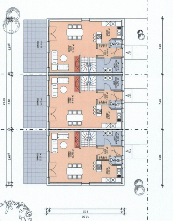 3 projektierte Reihenhäuser in Dortmund-Lichtendorf 4 zimmer