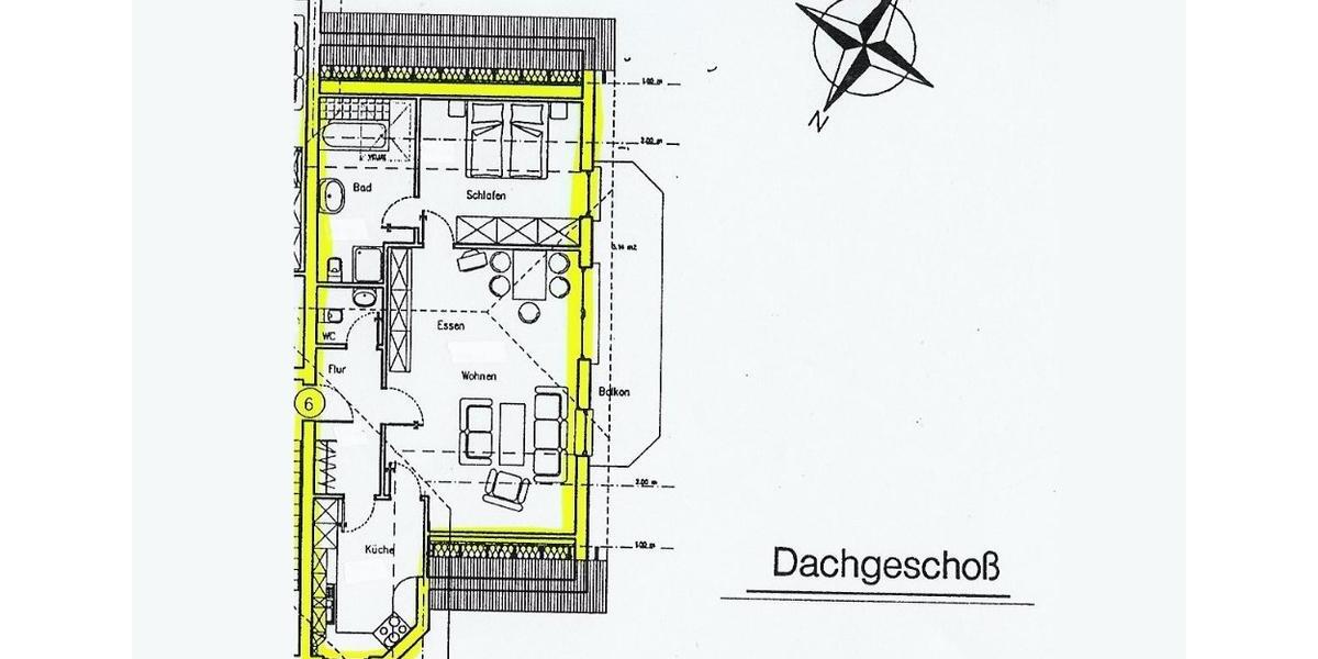 Dachgeschoßwohnung Werl - 2 Zimmer, 70 m&sup2;, 630&euro; | Angebot:26382802
