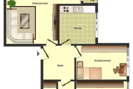 Wohnung Bergkamen - 3 Zimmer, 74 m&sup2;, 499&euro; | Angebot:26907428