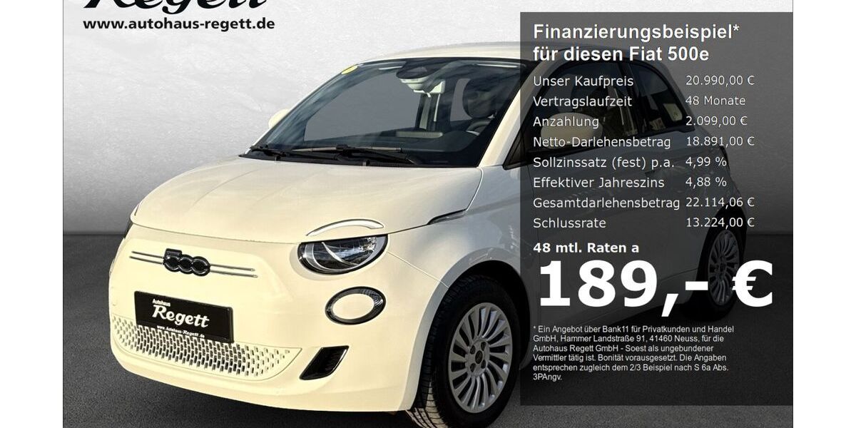 Fiat 500e 12.350 km 20.990 &euro; Soest 59494