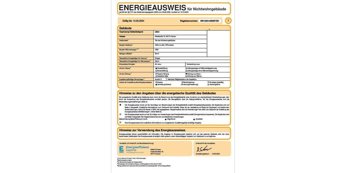 Gewerbeobjekt Kamen - 1.300&euro; | Angebot:25377397