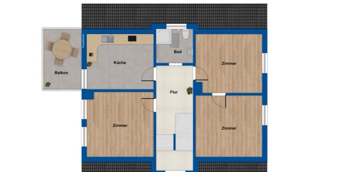 Dachgeschoßwohnung Hamm Daberg - 3 Zimmer, 68 m&sup2;, 640&euro; | Angebot:25433351