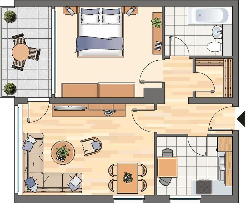 Demnächst frei! 2-Zimmer-Wohnung in Unna Süd