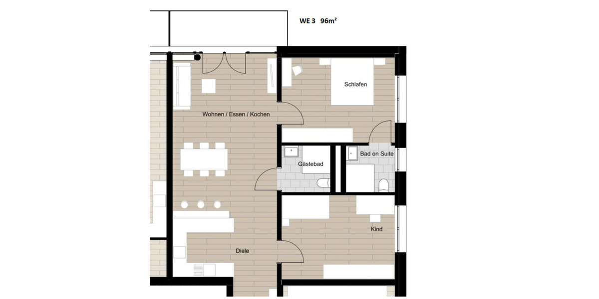 Barierenfreie Wohnung zu vermieten 3 zimmer