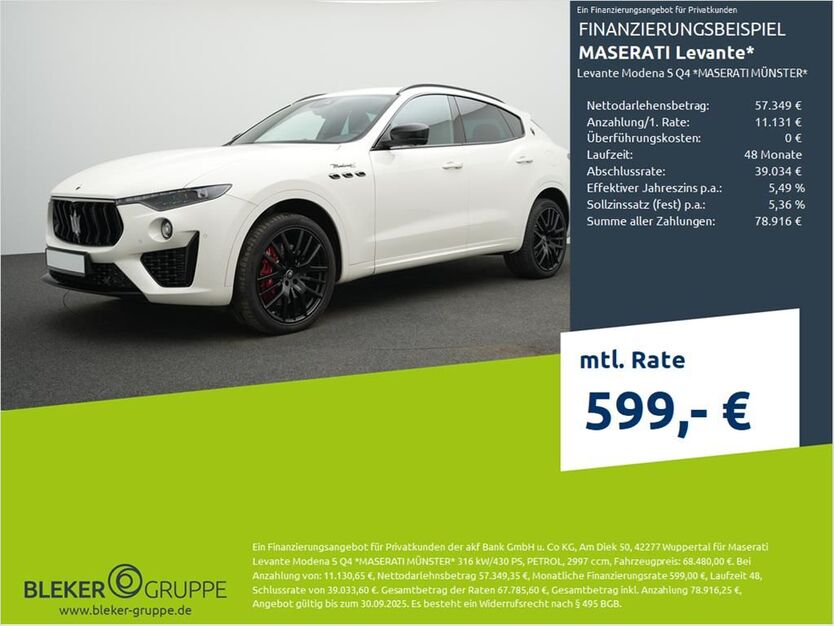 Maserati Levante 31.400 km 68.480 € Münster - Amelsbüren 48163