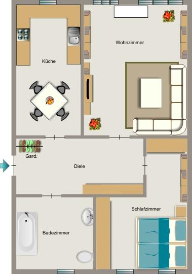 Dachgeschoßwohnung Dortmund Eving - 2.5 Zimmer, 55 m&sup2;, 469&euro; | Angebot:26339520