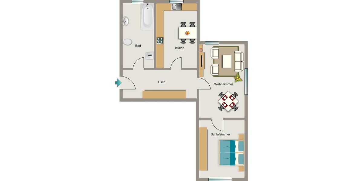 Erdgeschoßwohnung Lünen - 2.5 Zimmer, 69 m&sup2;, 541&euro; | Angebot:26329871