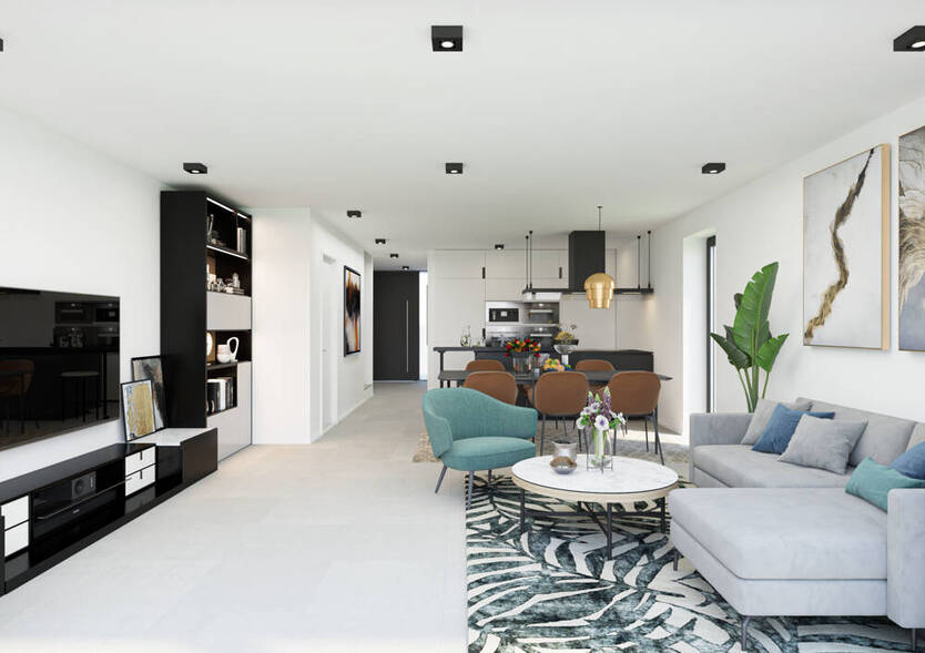 Exklusive Doppelhaushäfte zum Erstbezug KFW-55ee - Fußbodenkühlung - Kamin uvm. 3 zimmer