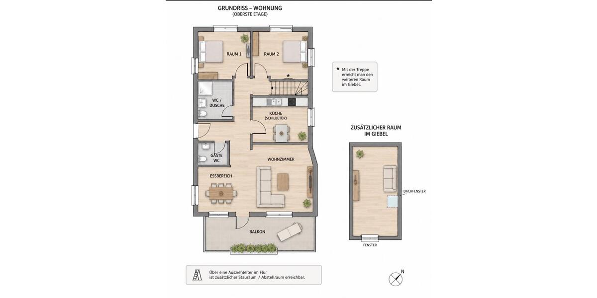 Etagenwohnung Ahlen Dolberg - 4.5 Zimmer, 120 m&sup2;, 329.000&euro; | Angebot:27156978