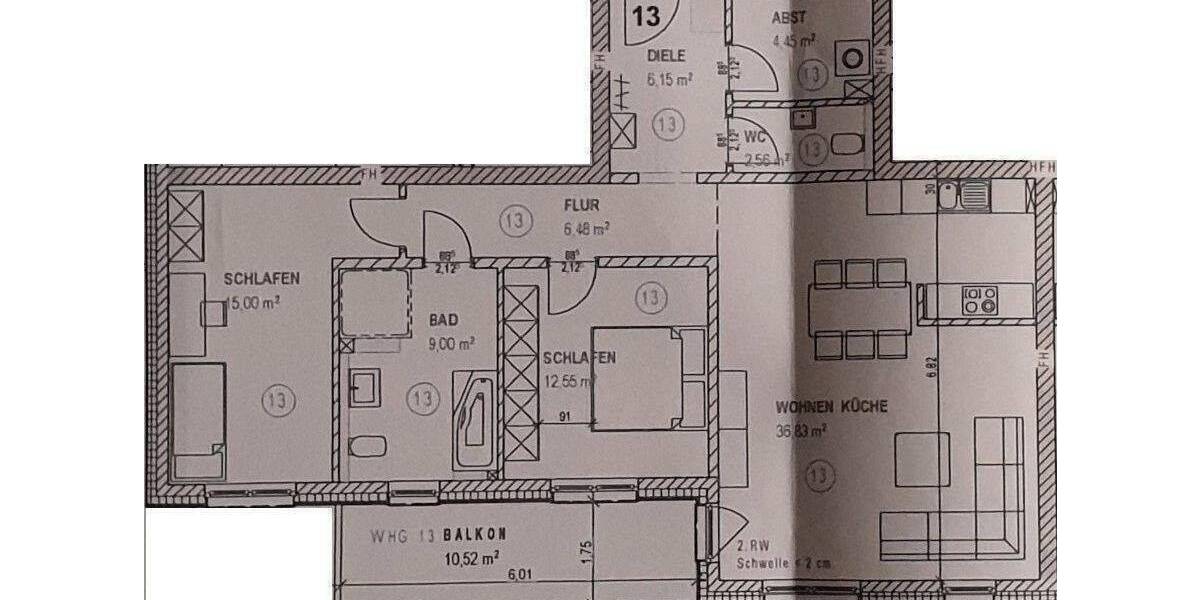 Etagenwohnung Menden Lendringsen - 3 Zimmer, 98 m&sup2;, 1.185&euro; | Angebot:26891490