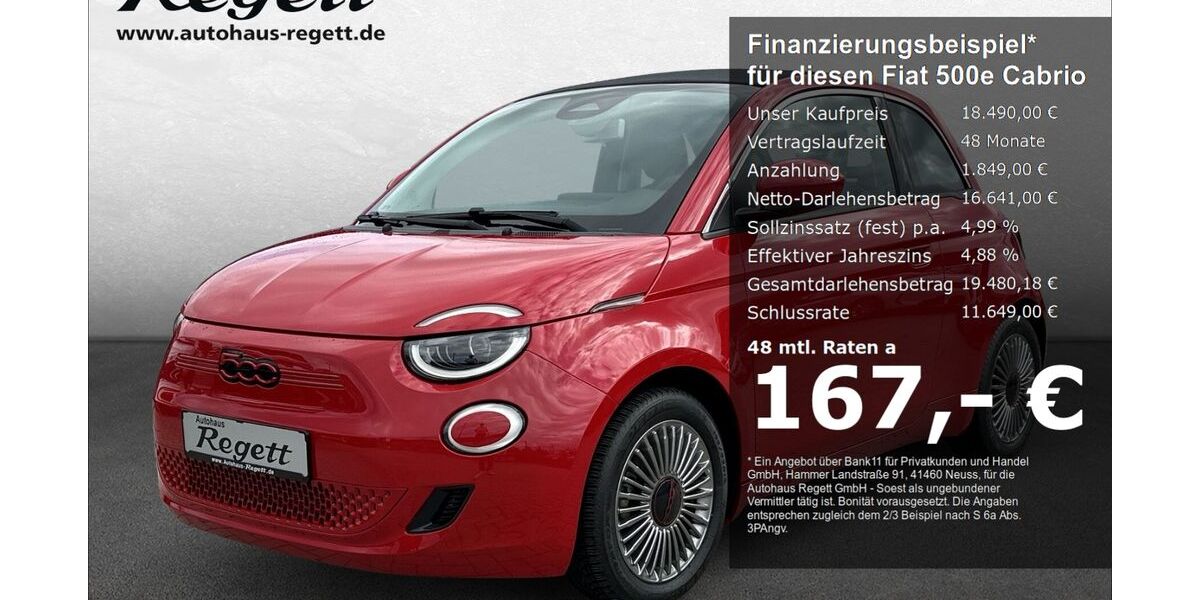 Fiat 500e 14.516 km 18.490 &euro; Soest 59494