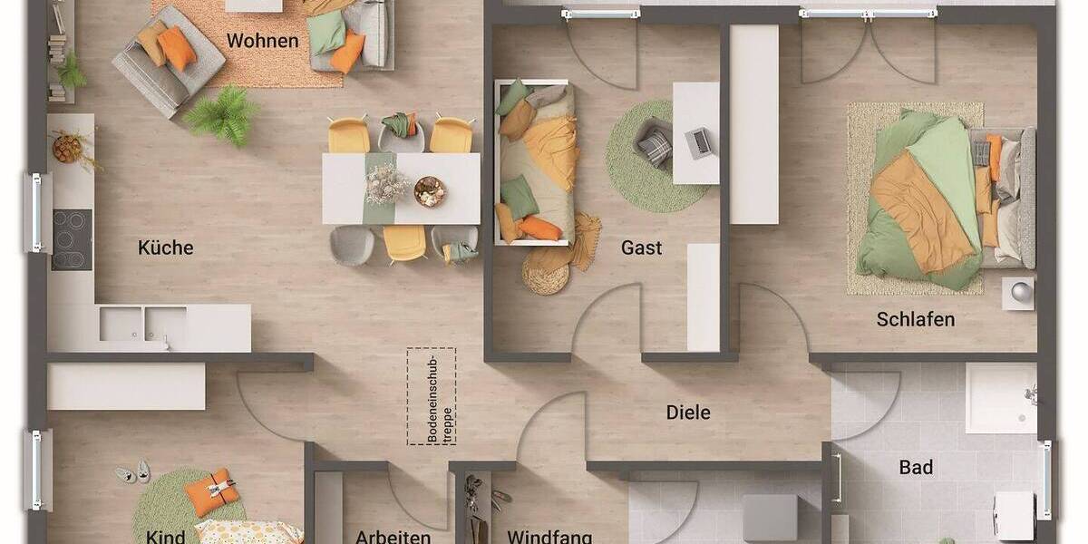 Bungalow Echthausen Wickede - 4 Zimmer, 108 m&sup2;, 372.680&euro; | Angebot:26188554