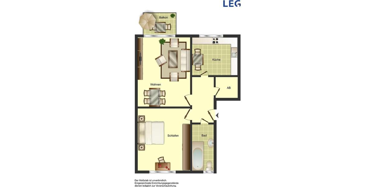 Etagenwohnung Hamm Herringen - 2.5 Zimmer, 51 m&sup2;, 349&euro; | Angebot:26180114