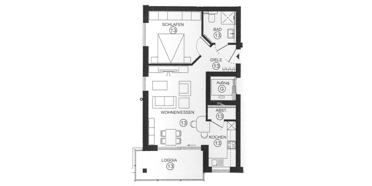 Etagenwohnung Werl - 2 Zimmer, 55 m&sup2;, 495&euro; | Angebot:25366776