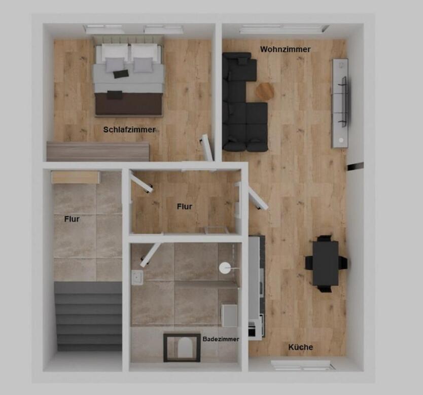 sanierte u. renovierte Dachgeschosswohnung im Zentrum zimmer
