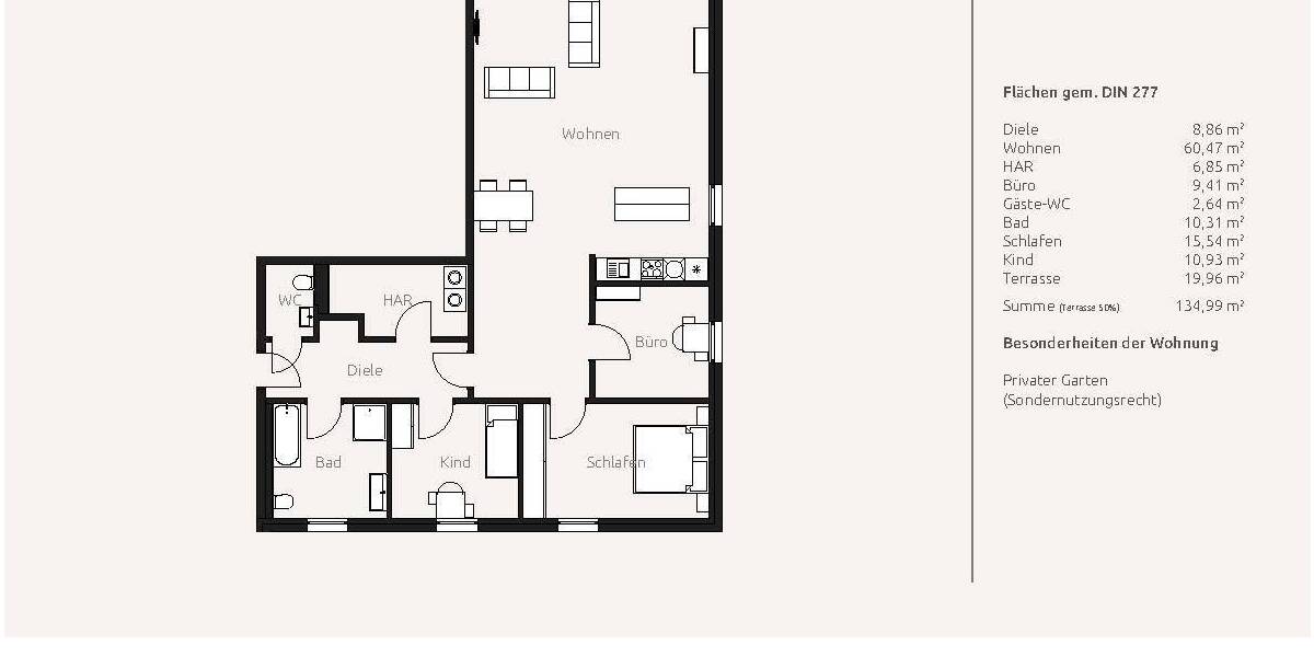 Etagenwohnung Dortmund Mitte - 4 Zimmer, 135 m&sup2;, 695.000&euro; | Angebot:26798886