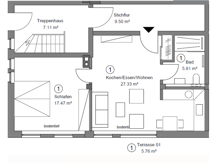 Attraktive vermietete 1,5 Zimmer, Eigentumswohnung mit Garten in Top-Zustand in HammHerringen 1.5 zimmer