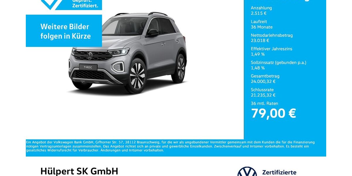 VW T-Roc 4.570 km 24.977 &euro; Bergkamen 59192